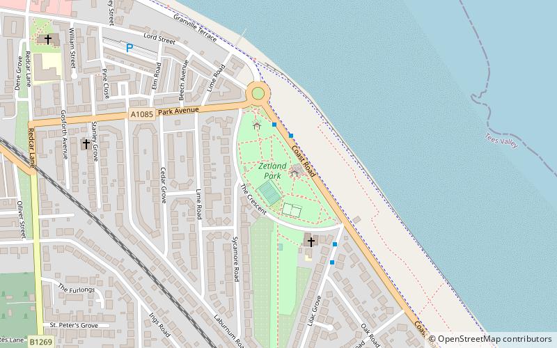 Zetland Park location map