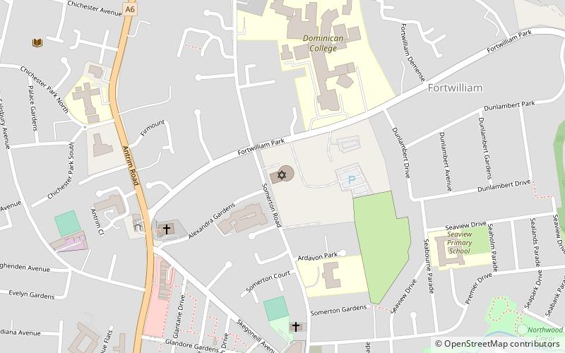Congregación hebrea de Belfast location map