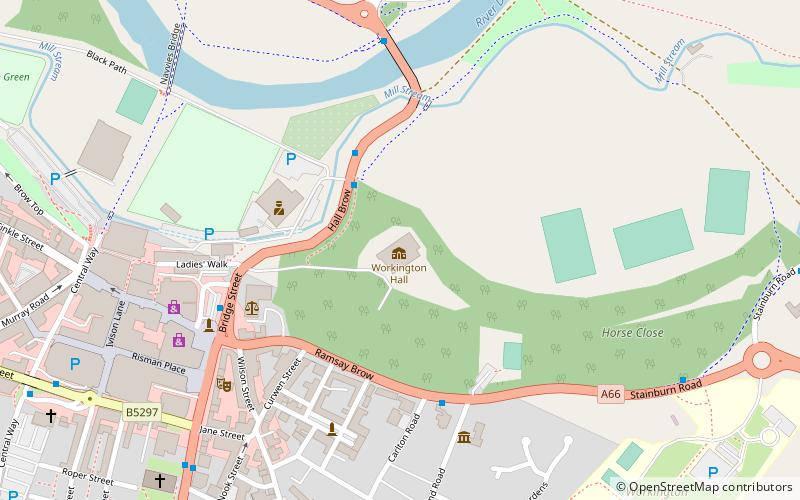 Workington Hall location map