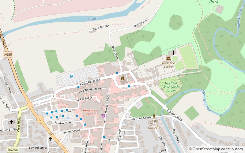 Bishop Auckland Town Hall location map