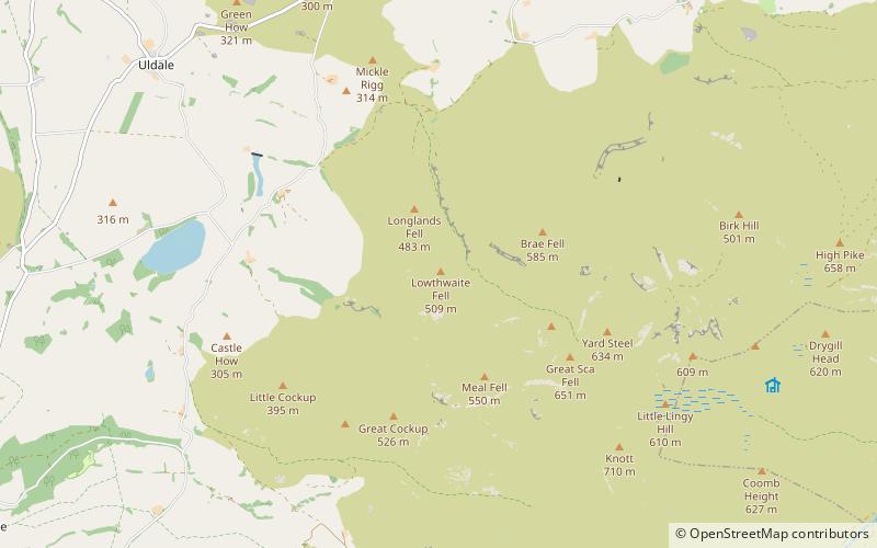lowthwaite fell lake district national park location map