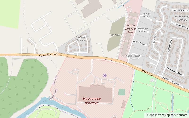 Massereene Barracks location map