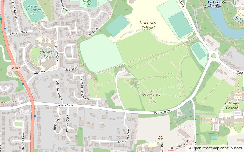 Durham University Observatory location map