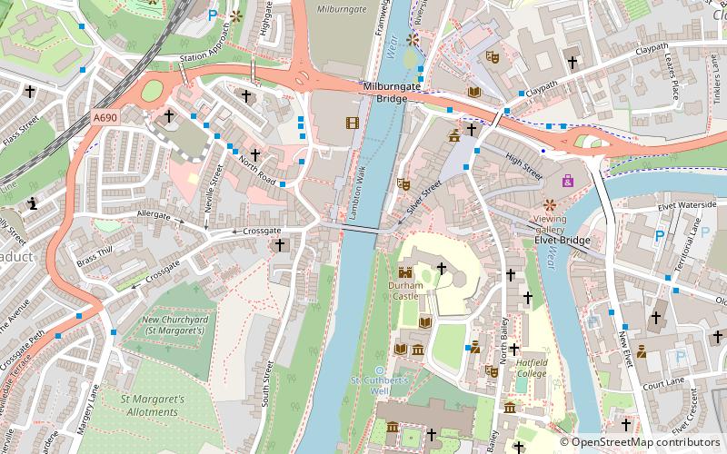 Framwellgate Bridge location map