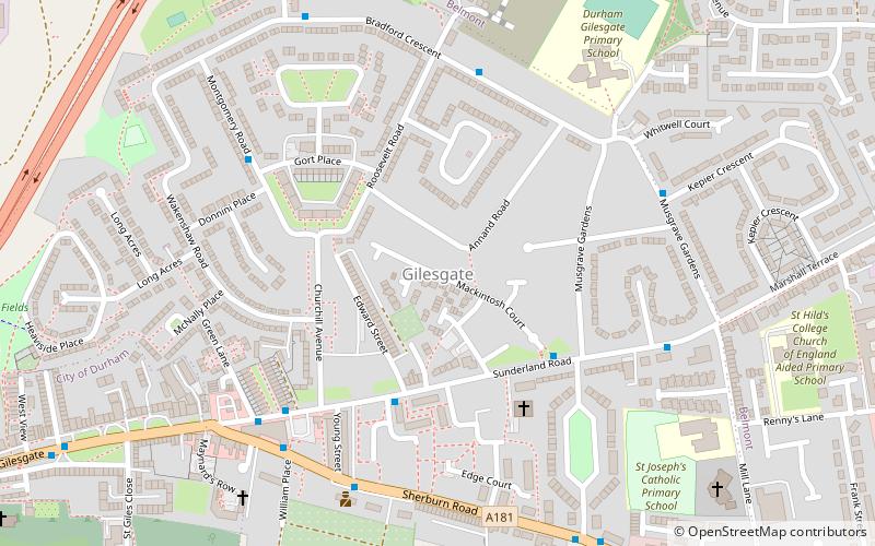 gilesgate durham location map