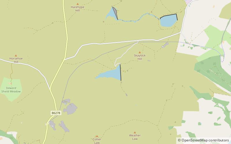 Waskerley Reservoir location map