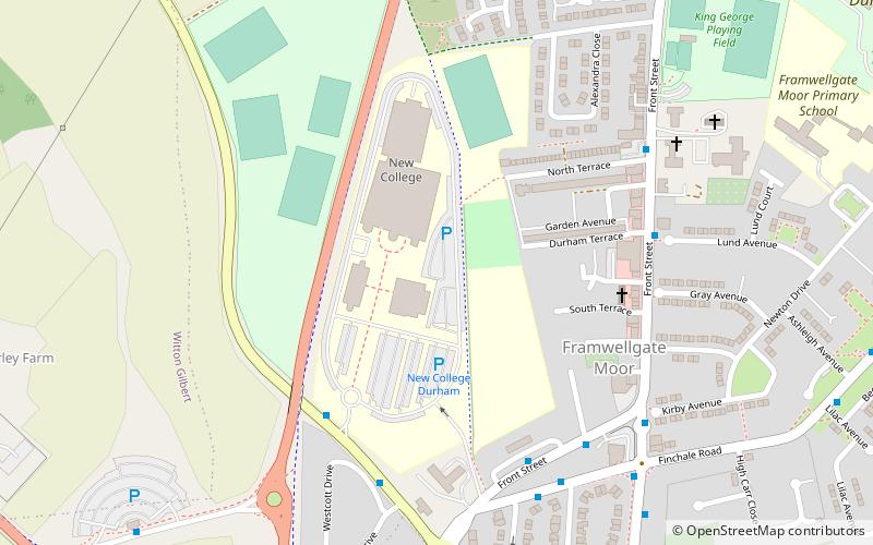 New College Durham location map