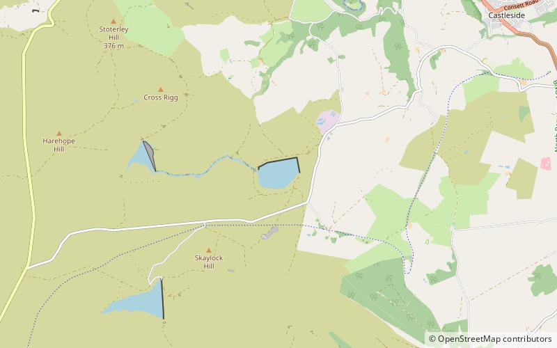 Smiddy Shaw Reservoir location map