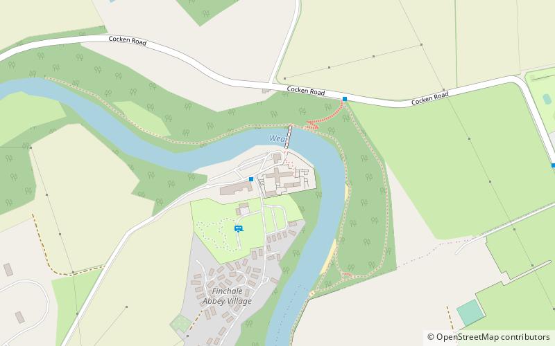 Finchale Priory location map