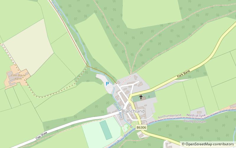 Blanchland Abbey location map