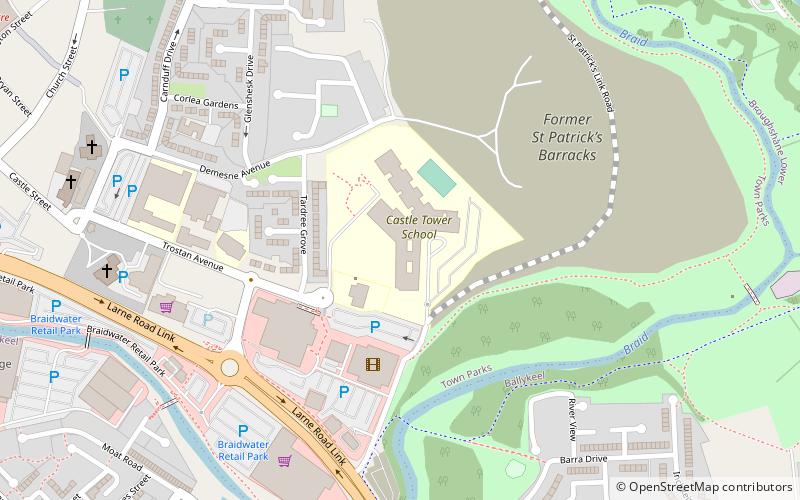 the peoples park ballymena location map