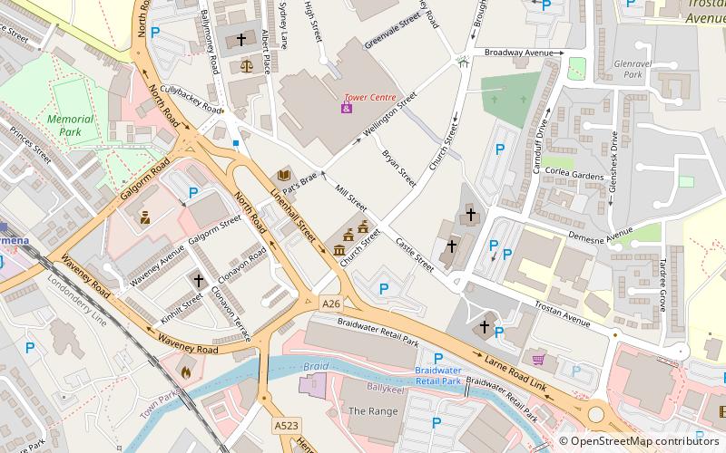 Ballymena Town Hall location map