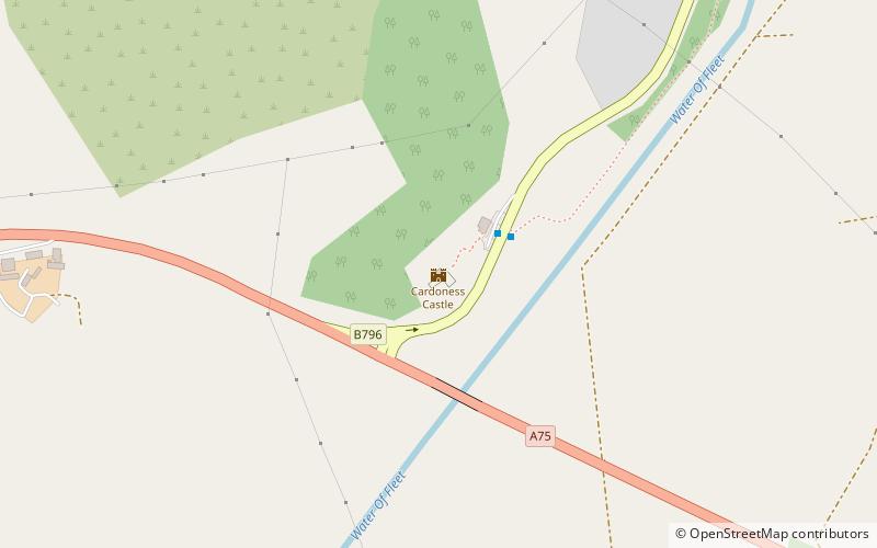 Cardoness Castle location map