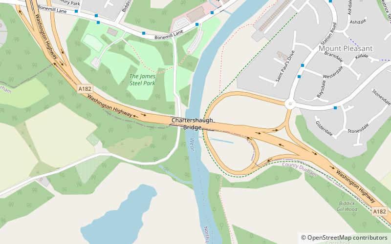 Chartershaugh Bridge location map