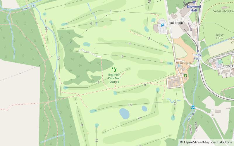 Beamish Hall location map