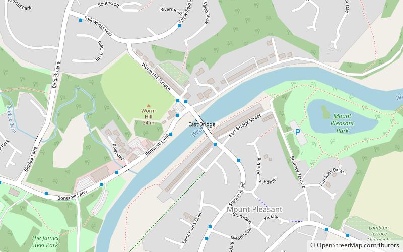 Penshaw Bridge location map