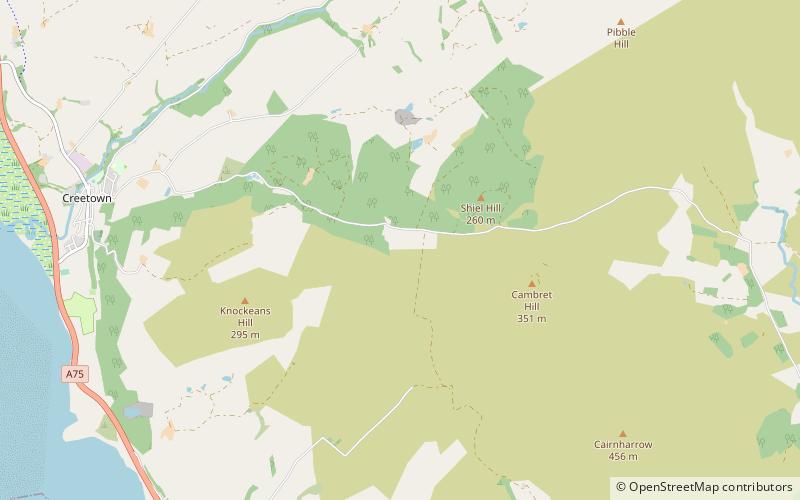 Glenquicken stone circle location map