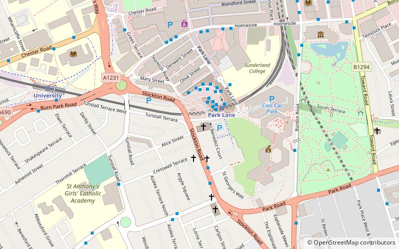 art arena sunderland location map