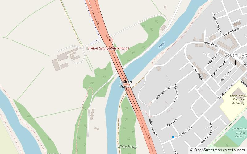 Hylton Viaduct location map