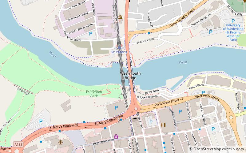 Monkwearmouth Railway Bridge location map