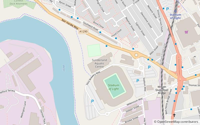 Sunderland Aquatic Centre location map