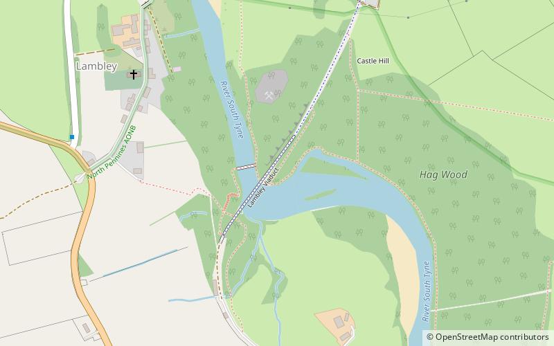 Lambley Viaduct location map