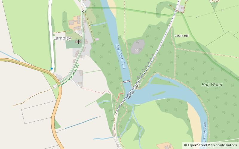 Lambley Footbridge location map