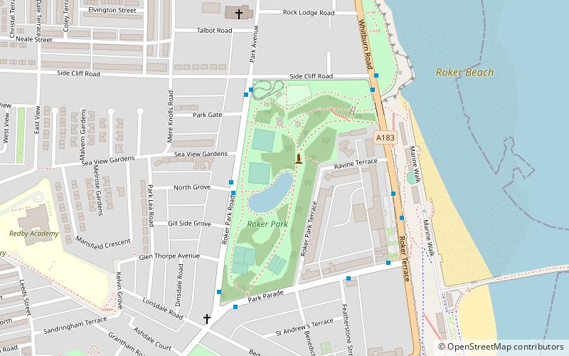 Roker Park location map