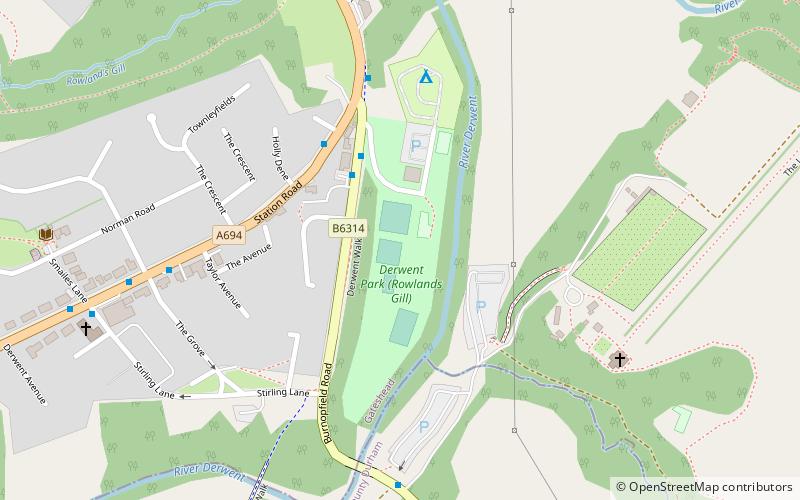 Derwent Park location map