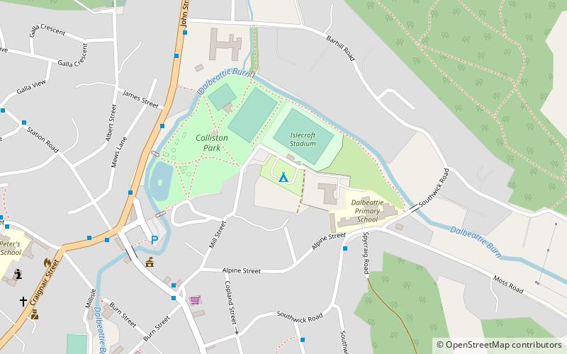 Islecroft Stadium location map