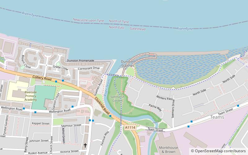 Dunston Staiths location map