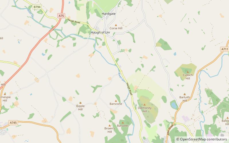 motte of urr dalbeattie location map
