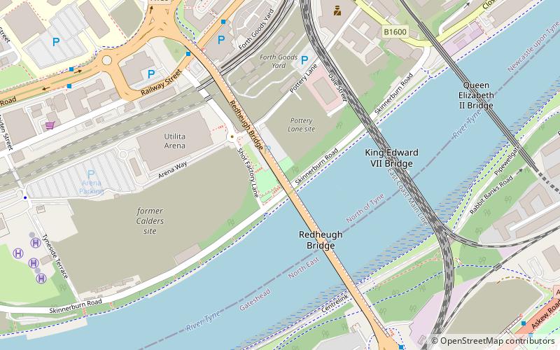 Redheugh Bridge location map