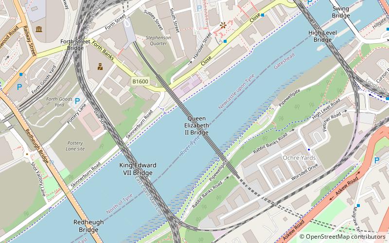 Queen Elizabeth II Bridge location map