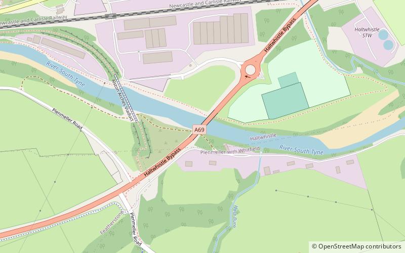 Haltwhistle A69 Bridge location map