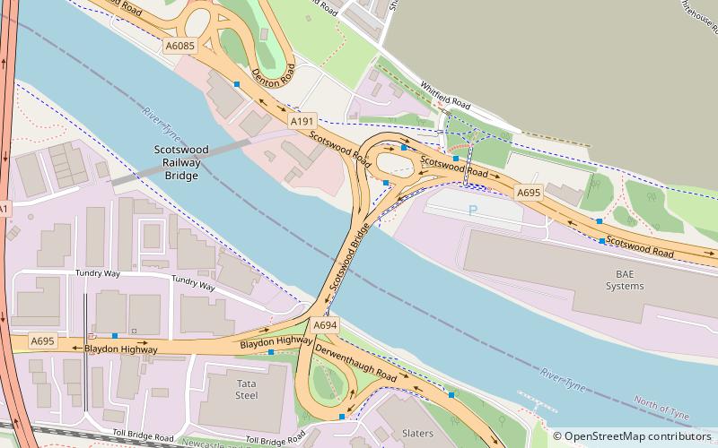 Scotswood Bridge location map