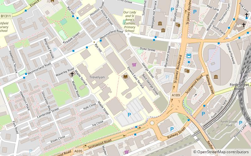 Newcastle College location map
