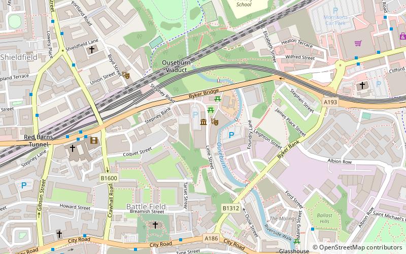 ouseburn viaduct newcastle upon tyne location map