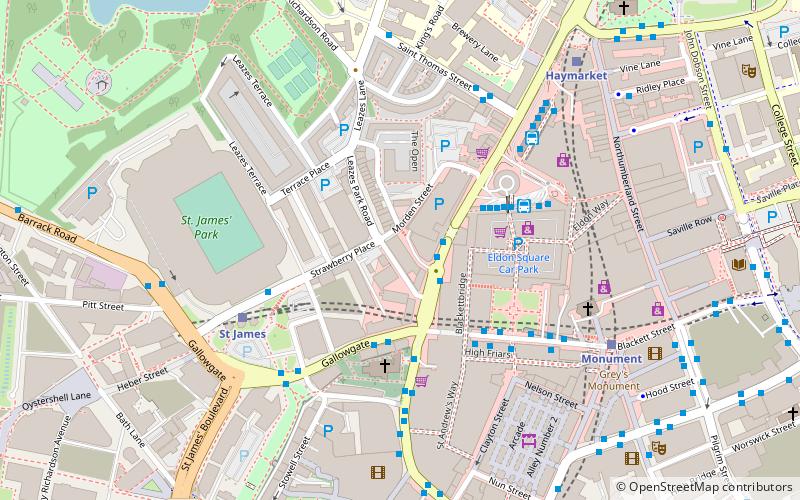 Leazes Park Synagogue location map