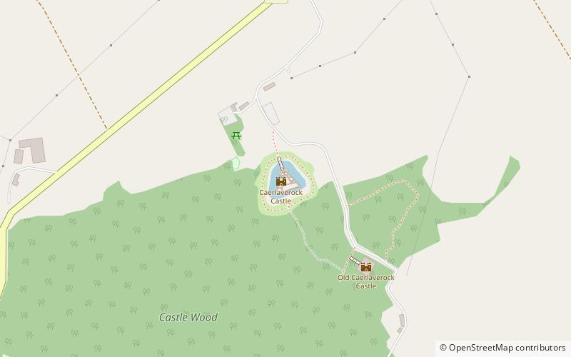 Caerlaverock Castle location map