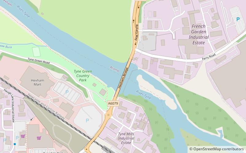 Hexham Bridge location map