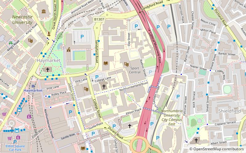 Northumbria University location map