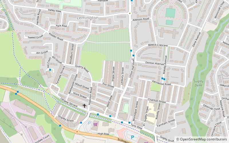 Sugley location map