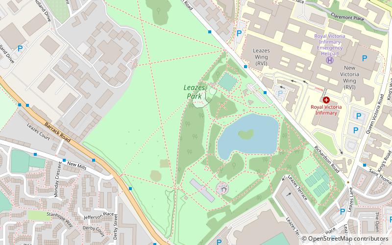 Leazes Park location map