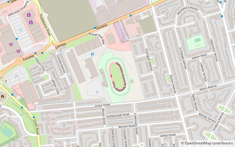 Newcastle Stadium location map
