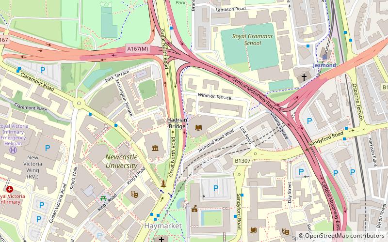 Newcastle University Library location map