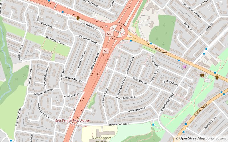 denton burn newcastle upon tyne location map