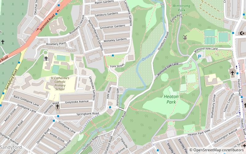 Jesmond Vale location map