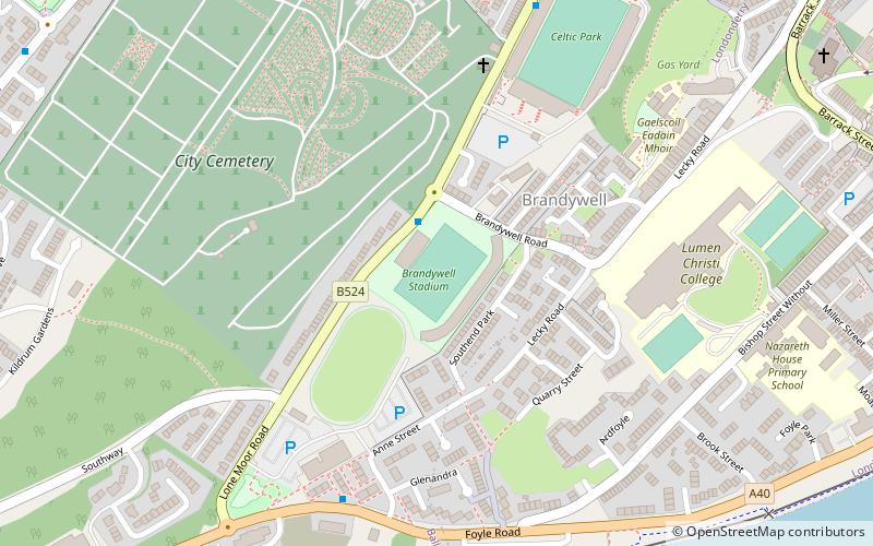 derry greyhound stadium londonderry location map