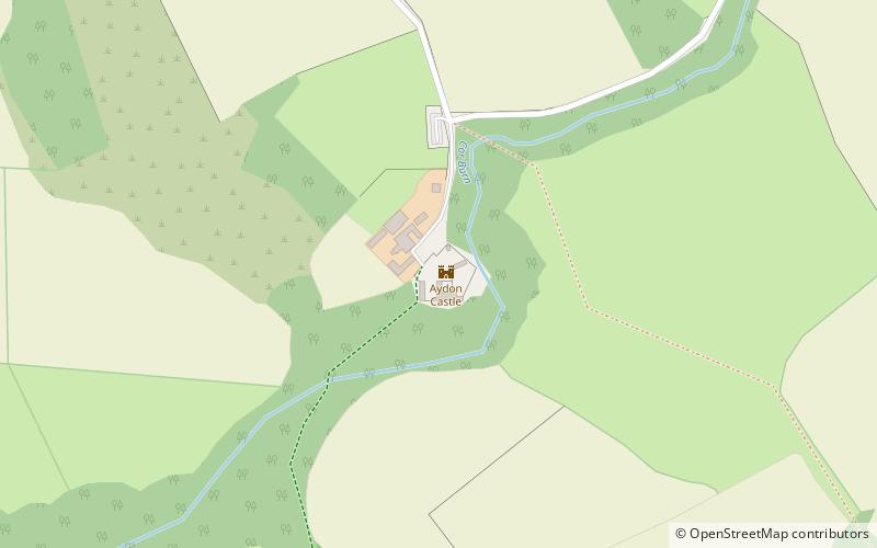 Aydon Castle location map